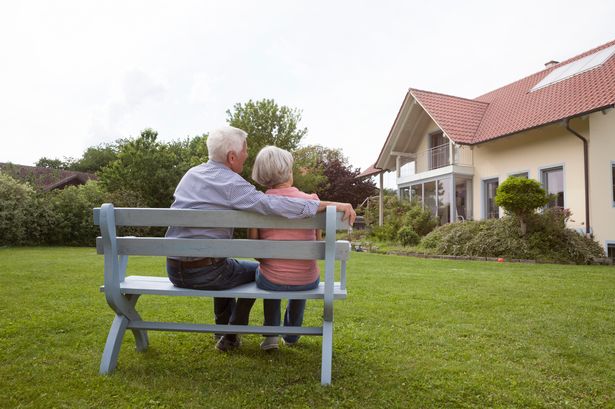 Elderly couple travelling